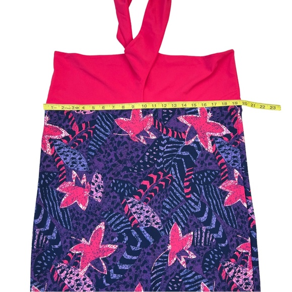Coolibar UPF 50+ Pink/ Purple Floral Halter Neck Sun Dress Women’s Sz: L - Picture 5 of 9